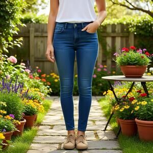 American Eagle Women Jeans 6R Super Stretch High Rise Jegging Skinny Dark Blue